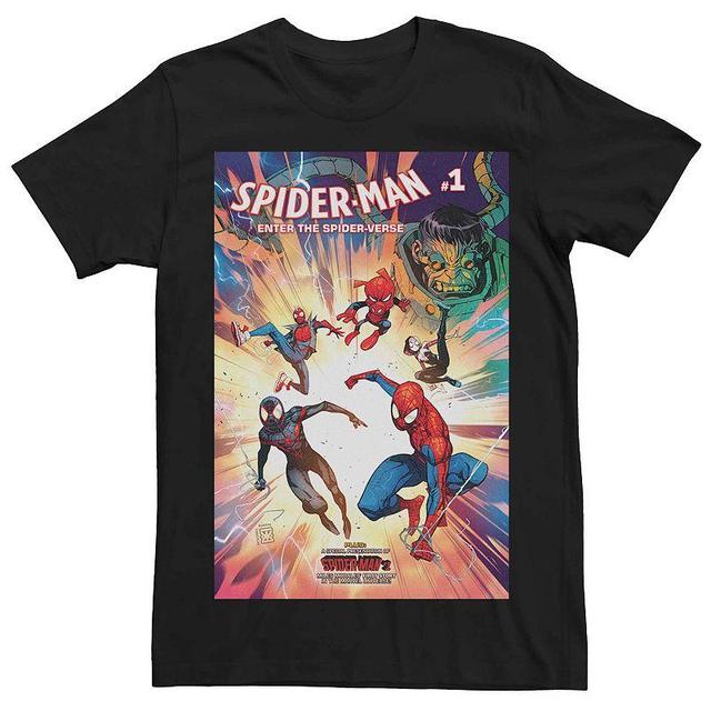 Mens Marvel Spider-Man Enter The Spider-Verse #1 Comic Cover Tee Product Image