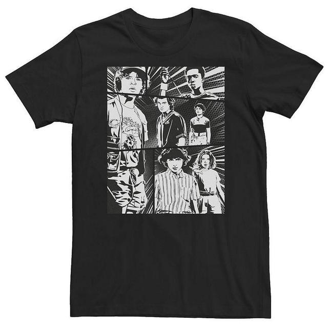 Big & Tall Stranger Things Group Shot Comic Strip Stare Down Tee, Mens Product Image