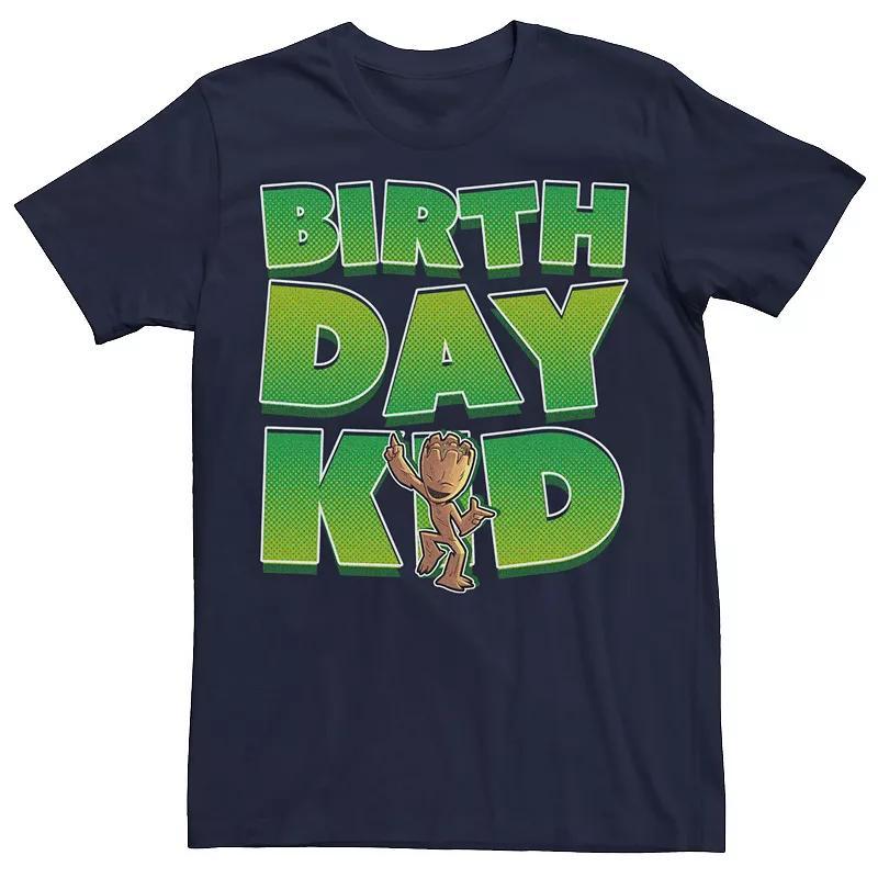 Mens Marvel Guardian Of The Galaxy Young Groot Birthday Kid Tee Blue Product Image