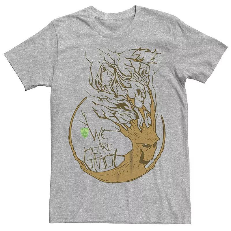 Mens Marvel Guardians Of The Galaxy We Are Groot Now Graphic Tee Athletic Grey Product Image