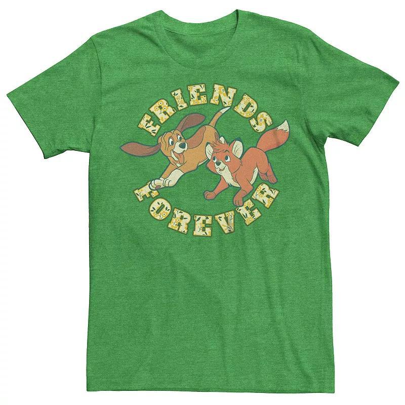 Disneys The Fox And The Hound Mens Friends Forever Graphic Tee Kelly Grey Product Image