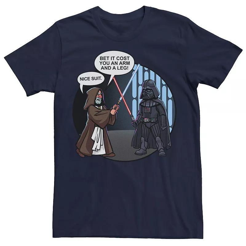 Mens Star Wars Obi-Wan & Darth Vader Nice Suit Tee Dark Grey Product Image