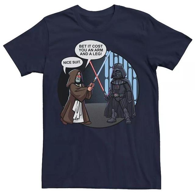 Mens Star Wars Obi-Wan & Darth Vader Nice Suit Tee Grey Heather Product Image