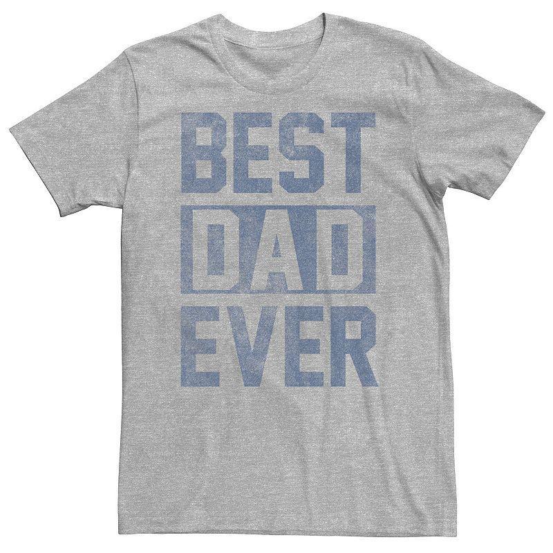 Big & Tall Fathers Day Best Dad Ever Block Letters Tee, Mens Product Image