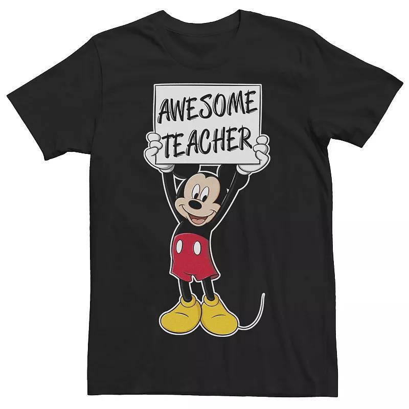 Big & Tall Disney Mickey Mouse Awesome Teacher Tee, Mens Product Image