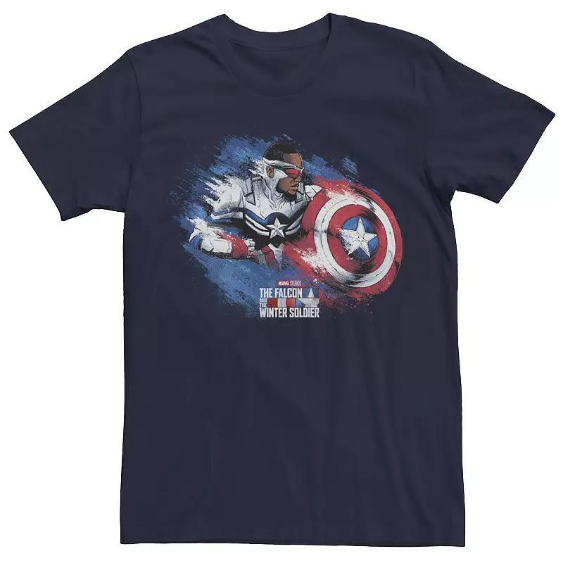 Mens Marvel The Falcon And The Winter Soldier Shield Protection Tee Blue Product Image