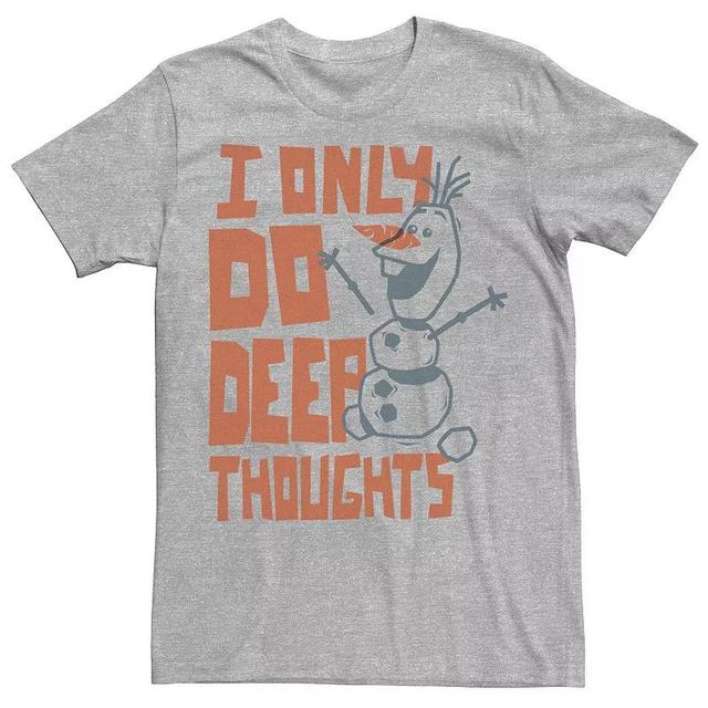 Mens Frozen Two Deep Thoughts Text Tee Athletic Grey Product Image