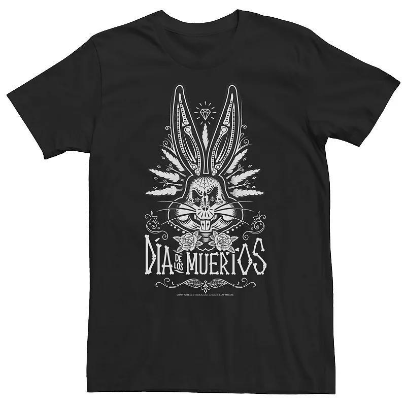 Big & Tall Looney Tunes Dia De Los Muertos Bugs Bunny Big Face Tee, Mens Product Image