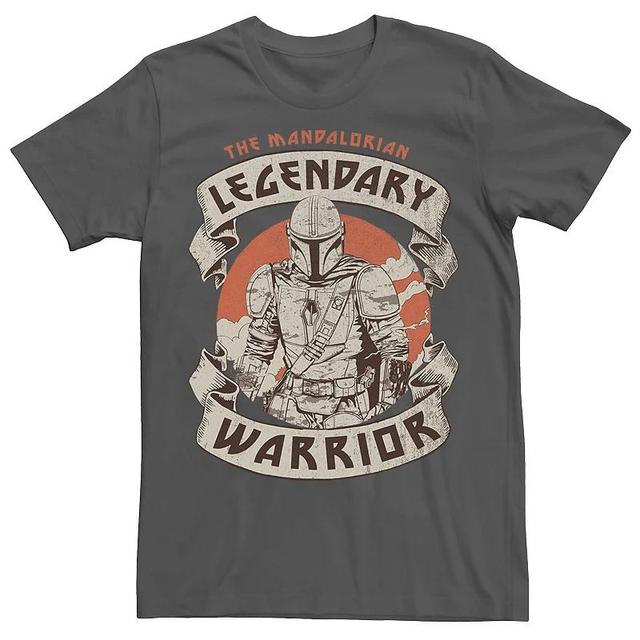 Mens Star Wars The Mandalorian Legendary Warrior Graphic Tee Athletic Grey Product Image