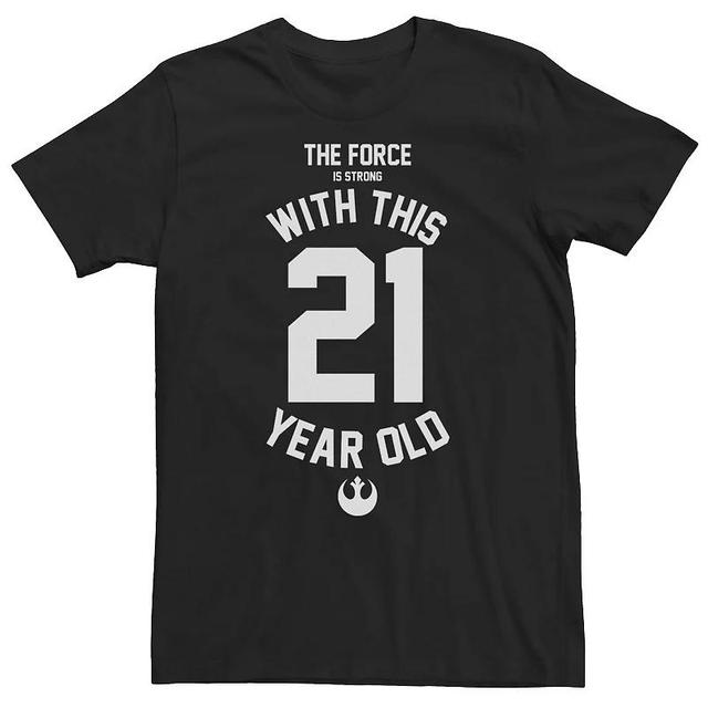 Big & Tall Star Wars Force Is Strong With This 21 Year Old Rebel Logo Tee, Mens Product Image