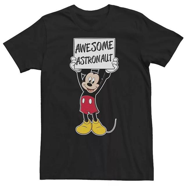 Big & Tall Disney Mickey Mouse Awesome Astronaut Tee, Mens, Size: 3XL, Black Product Image