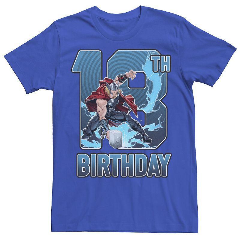 Mens Marvel Thor Hammer 18th Birthday Graphic Tee Product Image