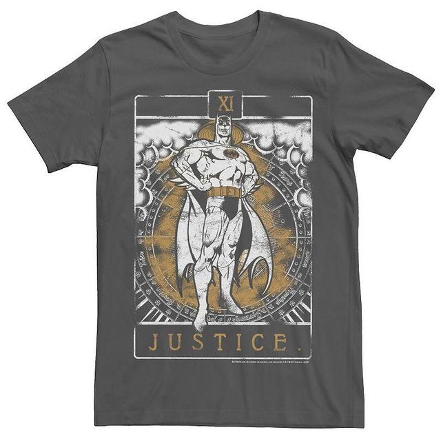 Mens DC Comics Batman Tarot Card Tee Grey Product Image