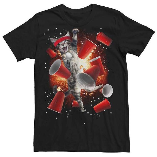 Mens Kitten Beer Pong Pong Explosion Graphic Tee Product Image