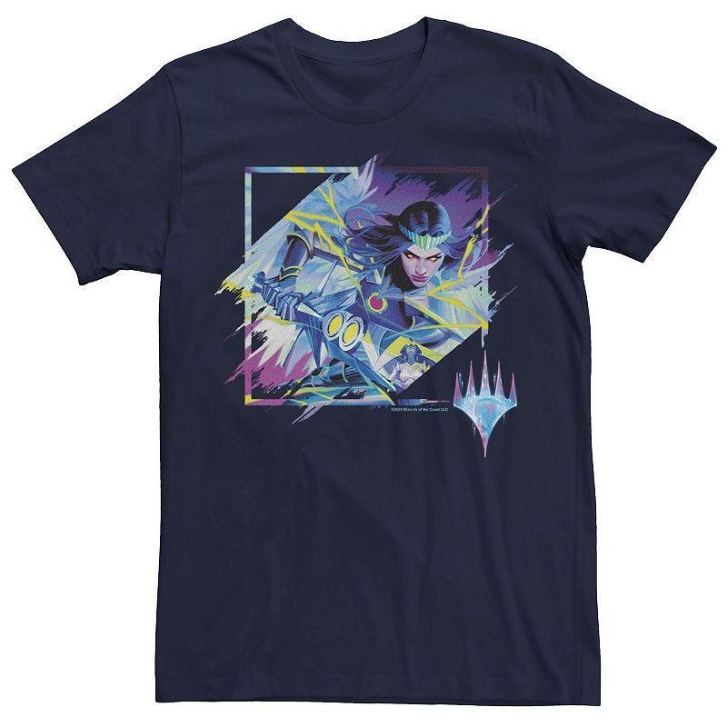 Mens Magic the Gathering Sword Warrior Box Graphic Tee Blue Product Image