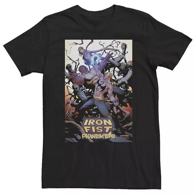 Big & Tall Marvel Iron Fist Land of The Dead Comic Cover Tee, Mens Black Product Image