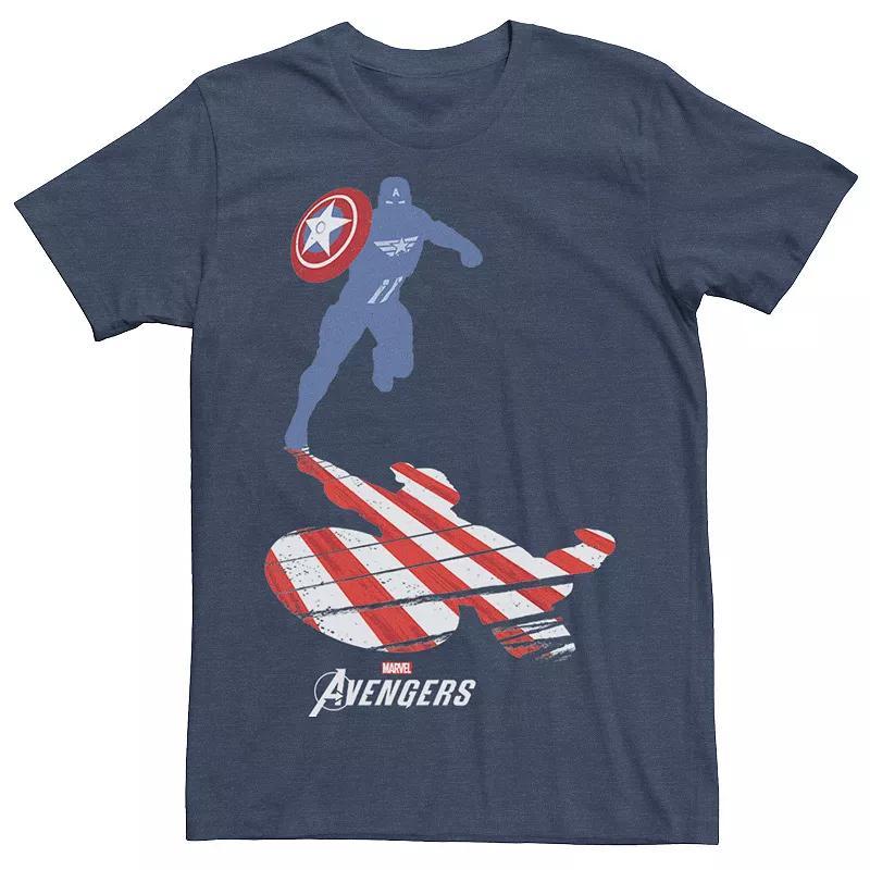 Mens Marvel Avengers Captain America Shadow Flag Tee Product Image