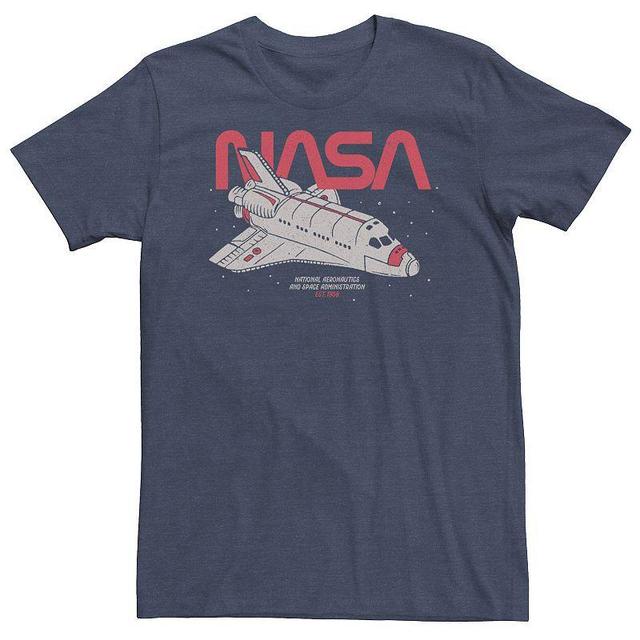 Big & Tall NASA Space Shuttle Portrait Logo Tee, Mens Med Blue Product Image