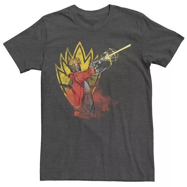 Mens Marvel Guardians Of The Galaxy Star-Lord Pop Portrait Graphic Tee Grey Product Image