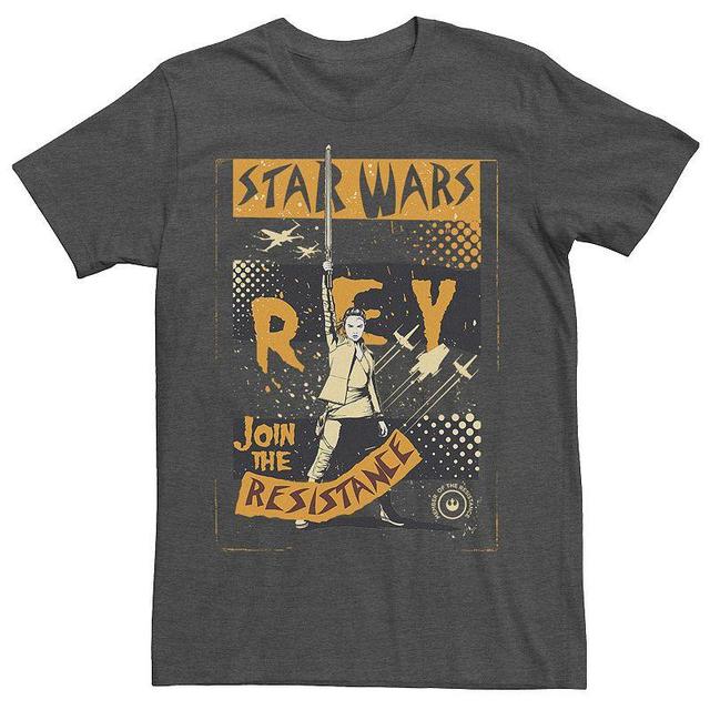 Mens Star Wars Last Jedi Rey Orange Propaganda Tee Blue Product Image