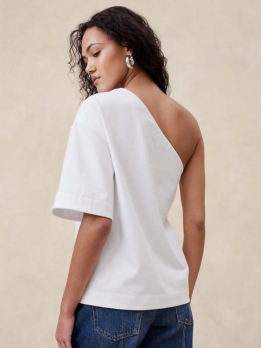 Heavy Cotton One-Shoulder T-Shirt Product Image