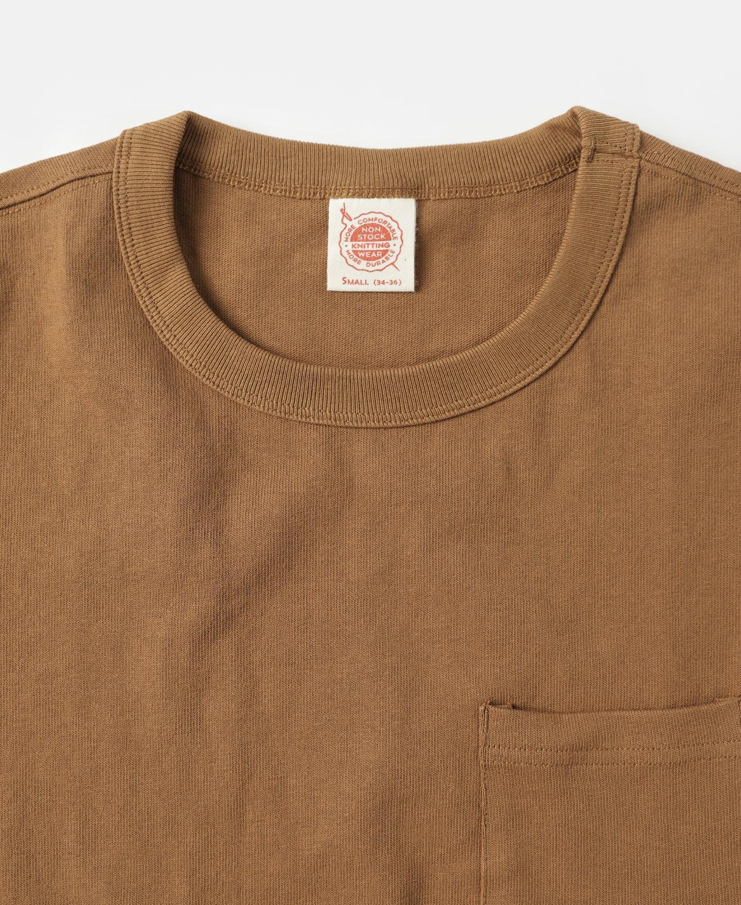 9.8 oz Cotton Classic Pocket T-Shirt - Light Brown　 Product Image