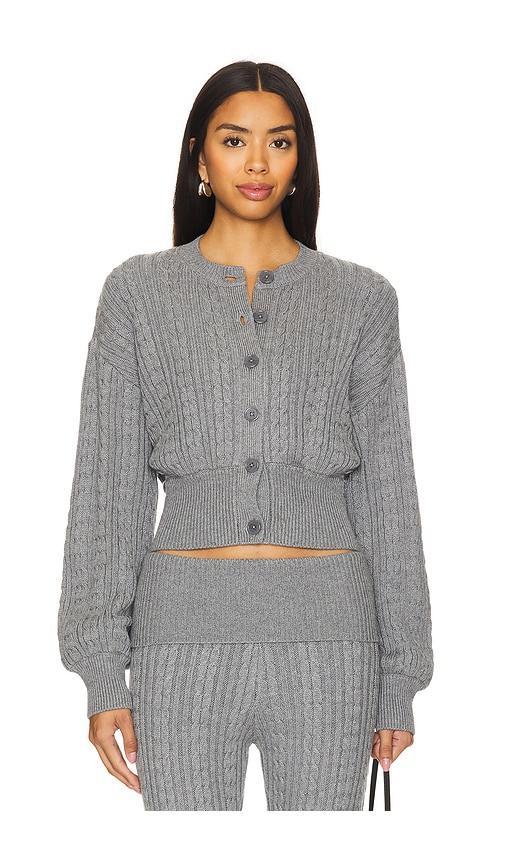 Lovers and Friends x Emily Gemma Bessie Cardigan in Grey Product Image