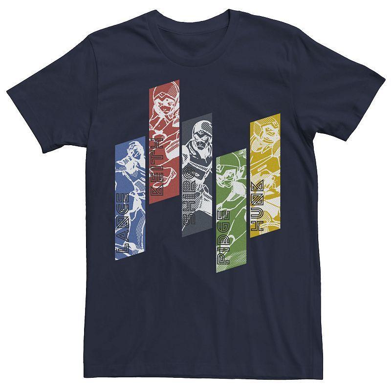 Mens Voltron Five Panel Colorful Panel Portraits Graphic Tee Blue Product Image