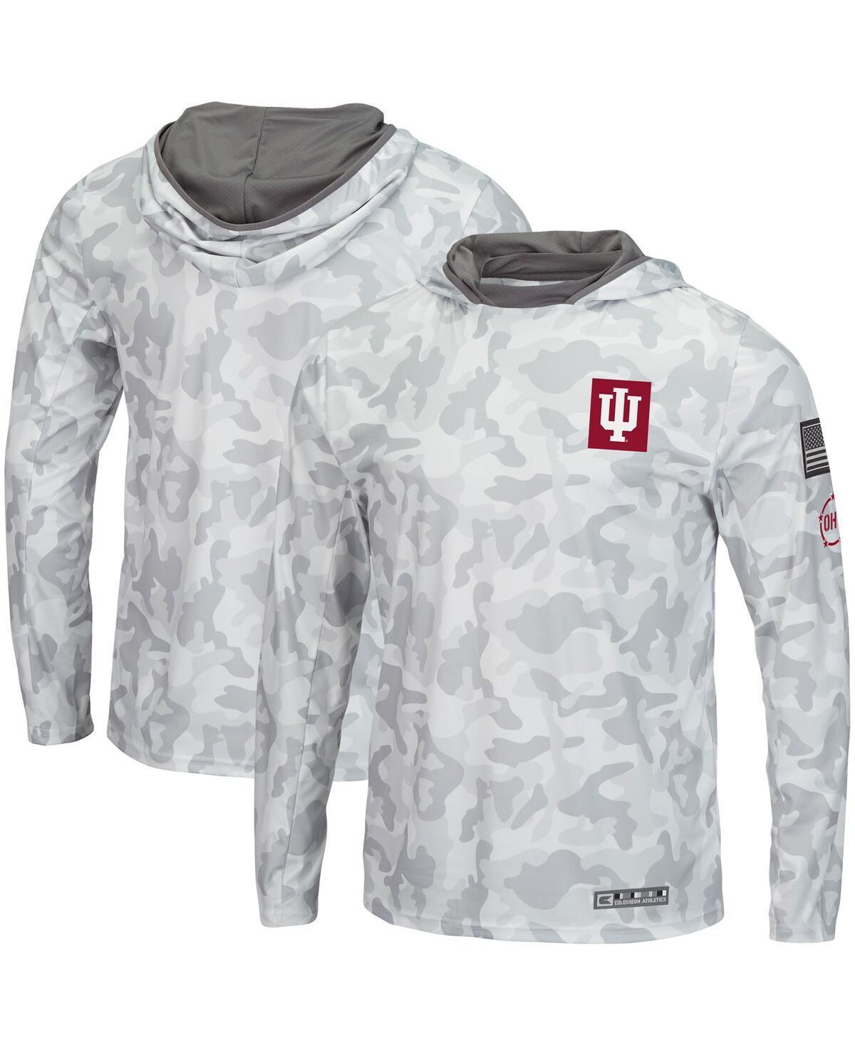 Mens Colosseum Arctic Camo Indiana Hoosiers OHT Military Appreciation Long Sleeve Hoodie Top Multicolor Product Image