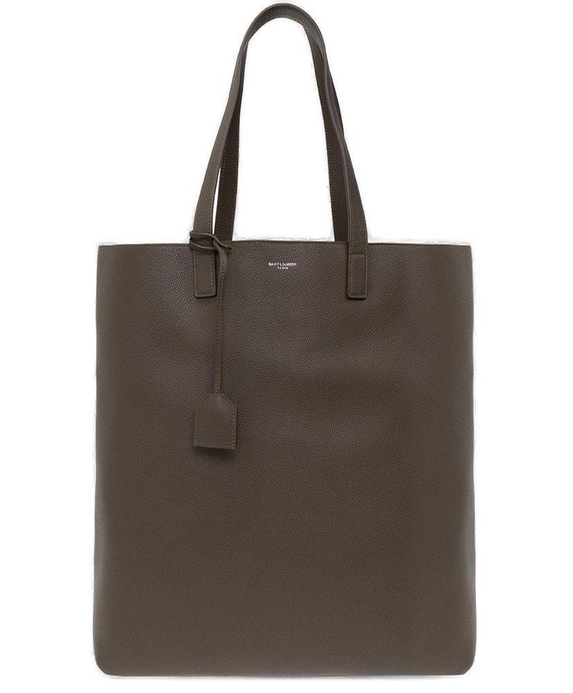 Bold Logo Detailed Shopping Bag In Brown Product Image