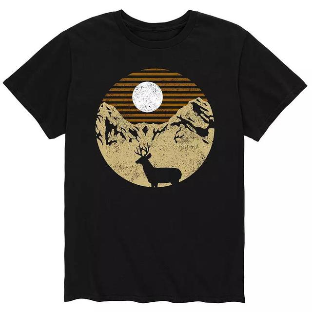 Mens Deer And Mountain Scene Tee Product Image