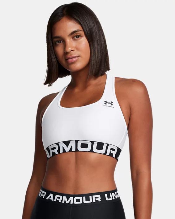 Womens HeatGear Armour Mid Branded Sports Bra Product Image