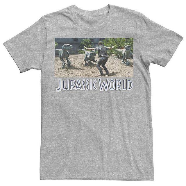 Mens Jurassic World Owen Raptor Pack Trainer Graphic Tee Med Grey Product Image