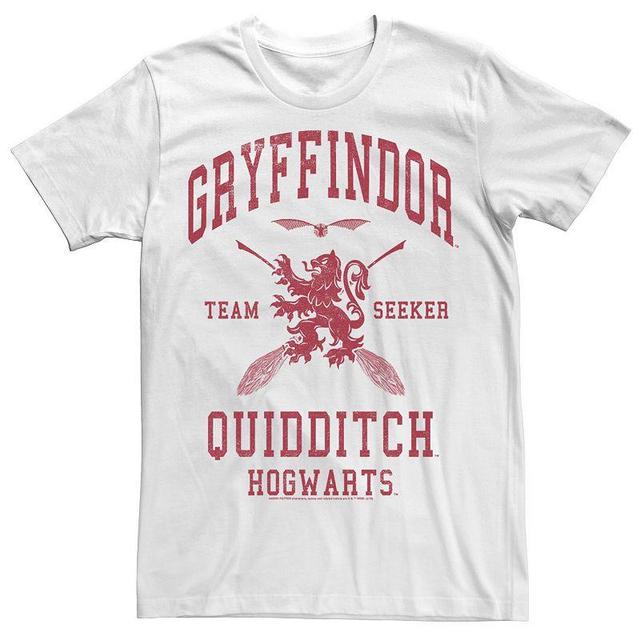 Mens Harry Potter Quidditch Gryffindor Seeker Red Text Tee Product Image