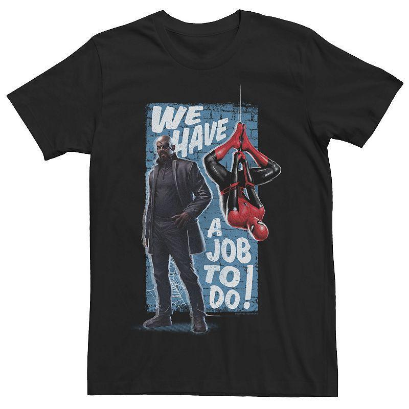 Mens Marvel Spider-Man Far From Home We Have A job To Do Poster Tee Product Image