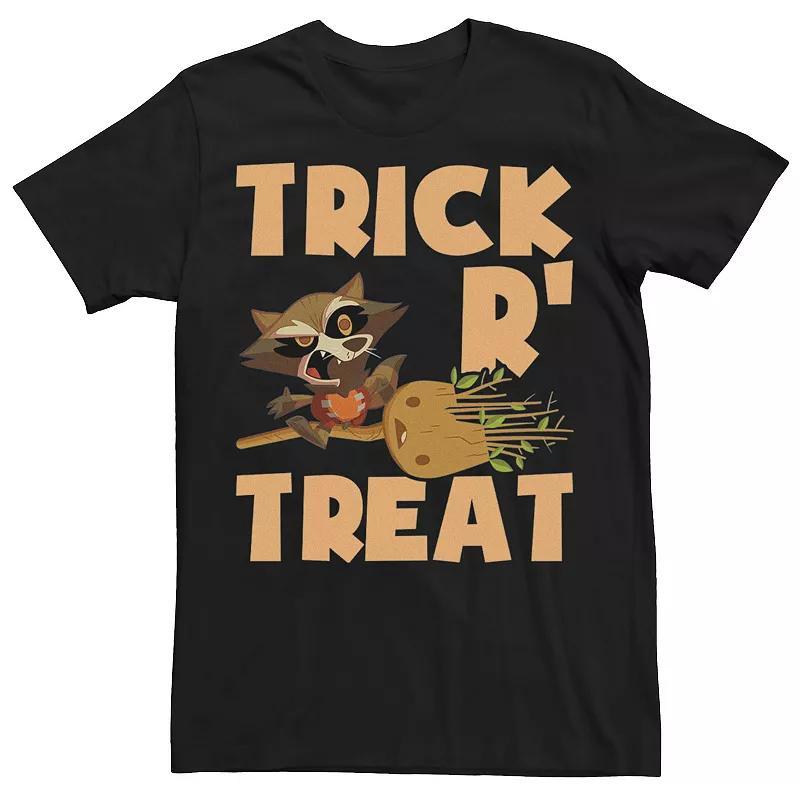 Mens Marvel Rocket And Groot Trick R Treat Halloween Tee Product Image