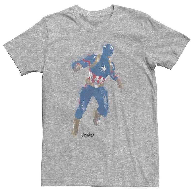 Big & Tall Marvel Avengers Endgame Captain America Graphic Tee, Mens, Size: XL Tall, Med Grey Product Image