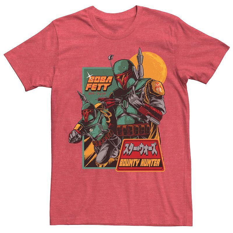 Big & Tall Star Wars Boba Fett Bounty Hunter Retro Poster Tee, Mens Product Image