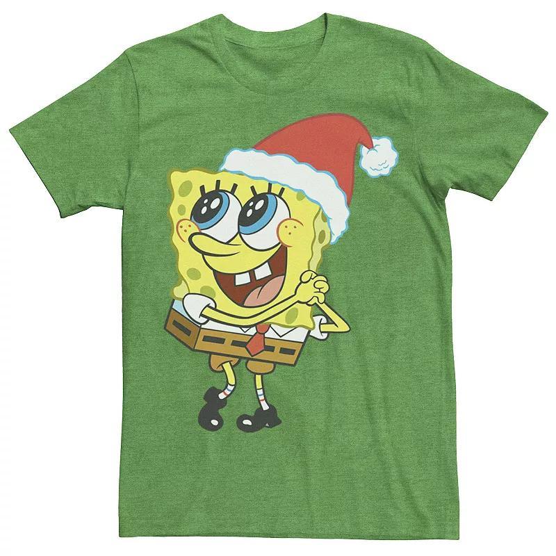 Mens Spongebob Squarepants Santa Hat Dreaming Of Christmas Tee Product Image