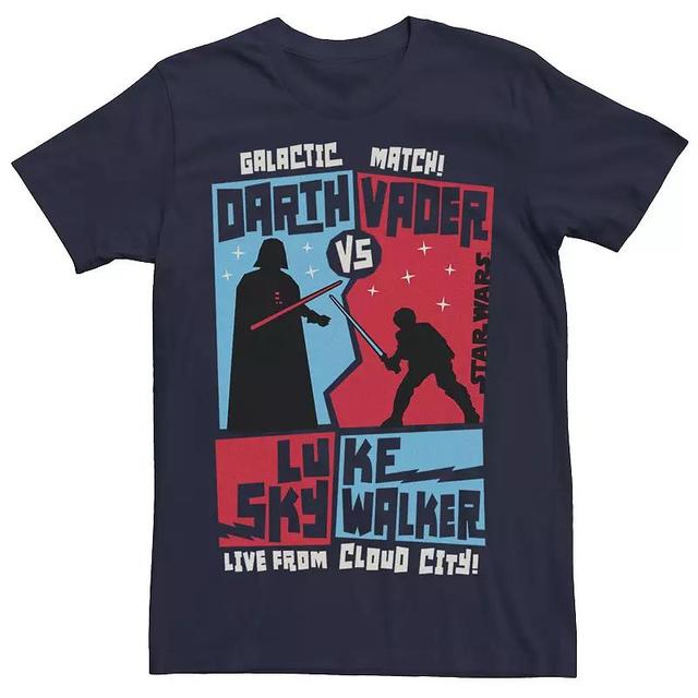 Mens Star Wars Vader vs Skywalker Live From Cloud City Tee Blue Product Image