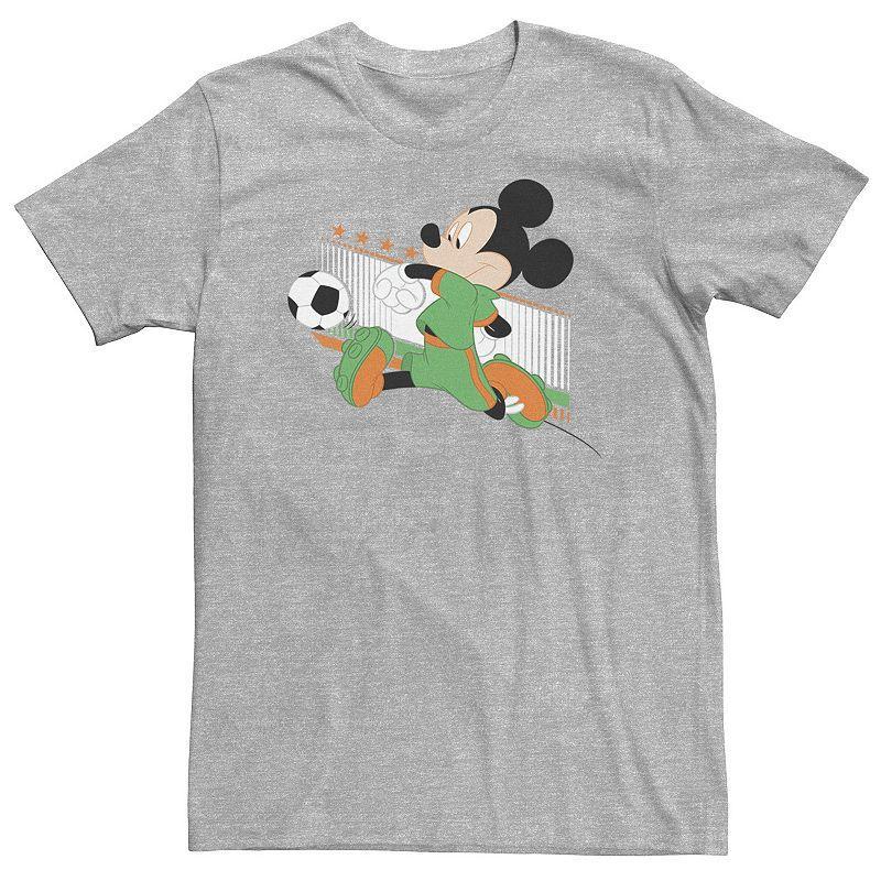 Disney Big & Tall Disney Mickey Mouse Ireland Soccer Uniform Portrait Tee, Men's, Size: 3XL, Med Grey - Size: 3XL Product Image