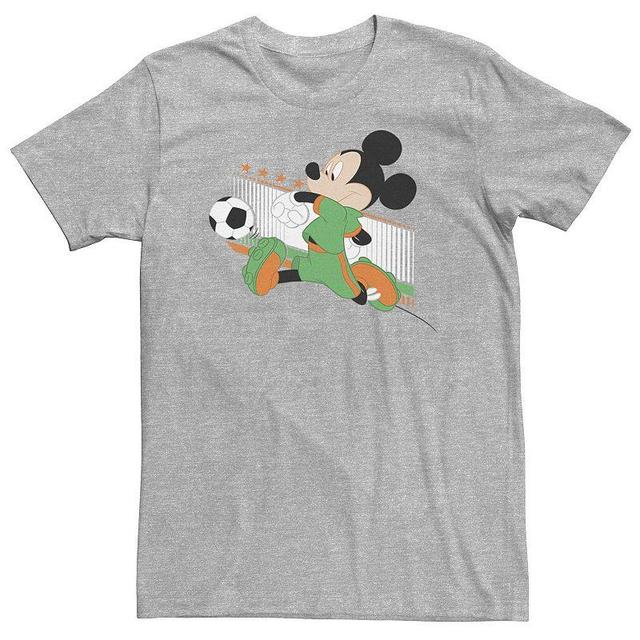 Big & Tall Disney Mickey Mouse Ireland Soccer Uniform Portrait Tee, Mens Athletic Grey Product Image