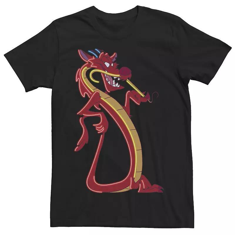 Mens Disney Mulan Mushu Neon Accent Portrait Tee Product Image