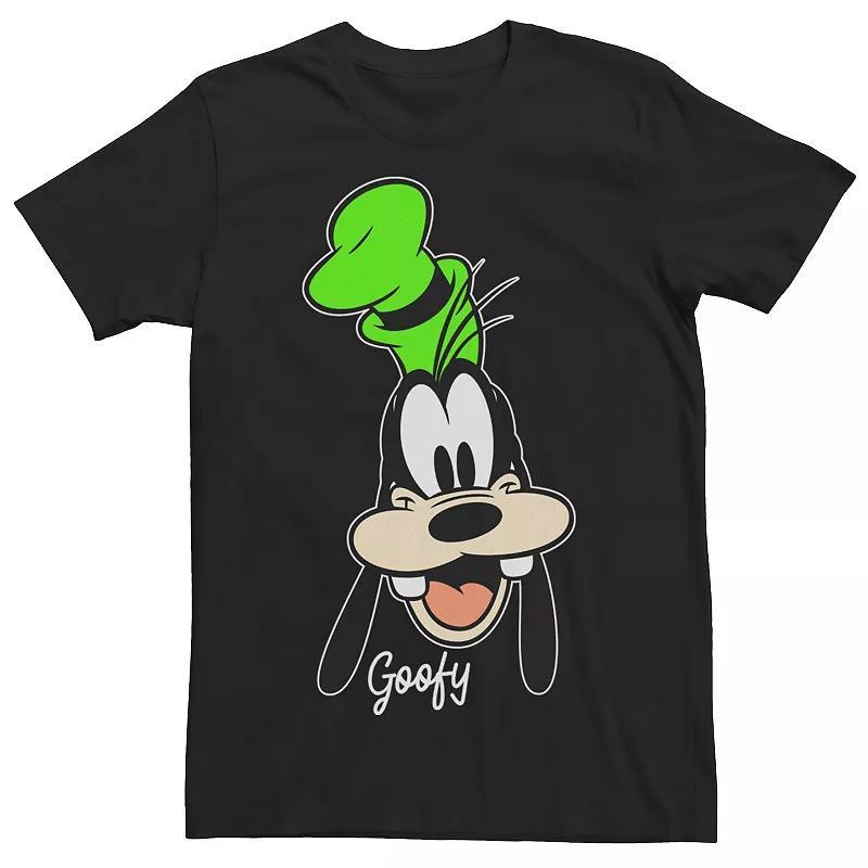 Big & Tall Disney Goofy Smiling Face Portrait Tee, Mens Product Image