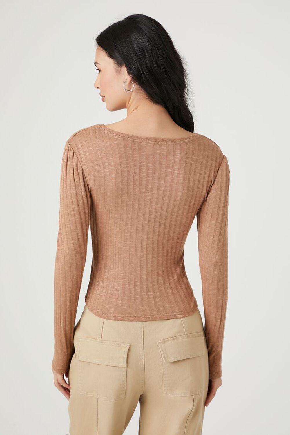 Ribbed Knit Long-Sleeve Top | Forever 21 Product Image