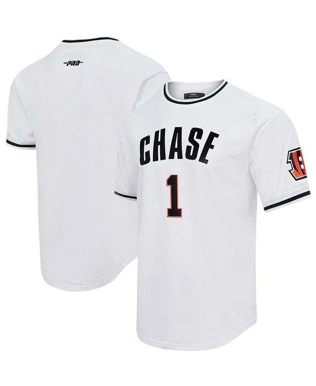 Mens Pro Standard JaMarr Chase White Cincinnati Bengals Mesh Player Name and Number Top Product Image