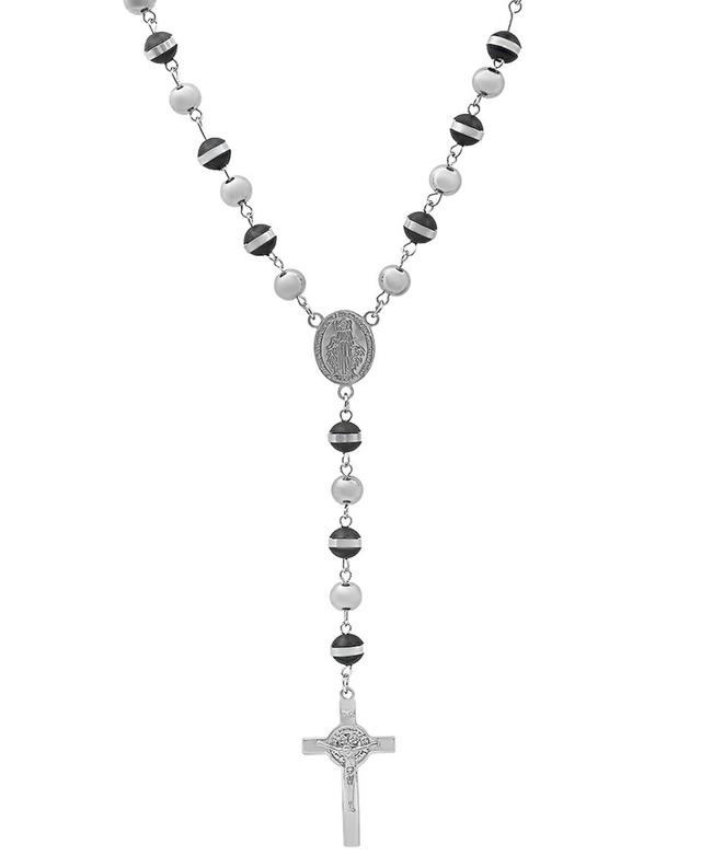 Steeltime Mens Stainless Steel Prayer Rosary 28 Lariat Necklace Product Image