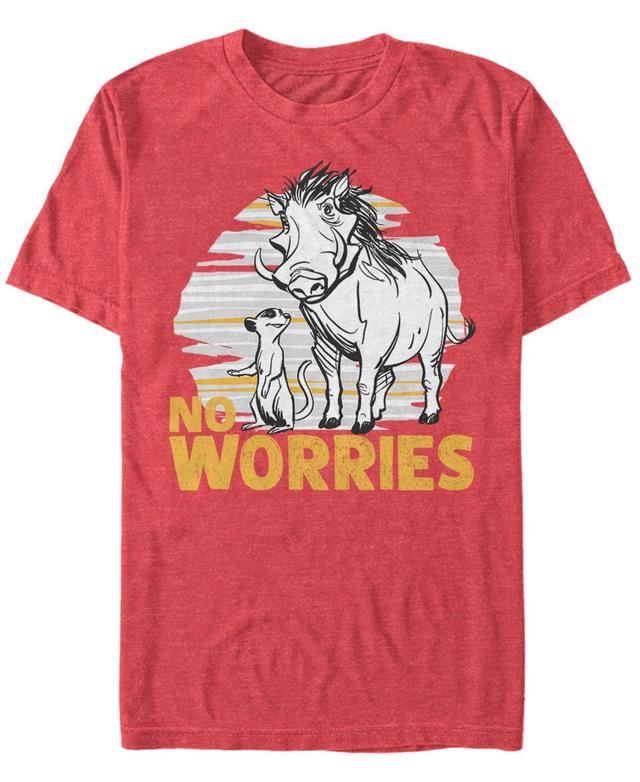 Disney Mens The Lion King Live Action Timon Pumbaa No Worries Short Sleeve T-Shirt Product Image