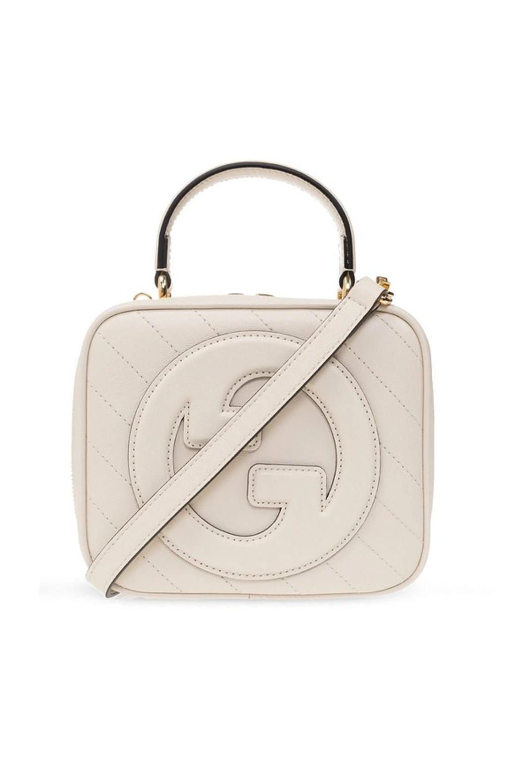 GUCCI Blondie Small Leather Shoulder Bag In Beige Product Image