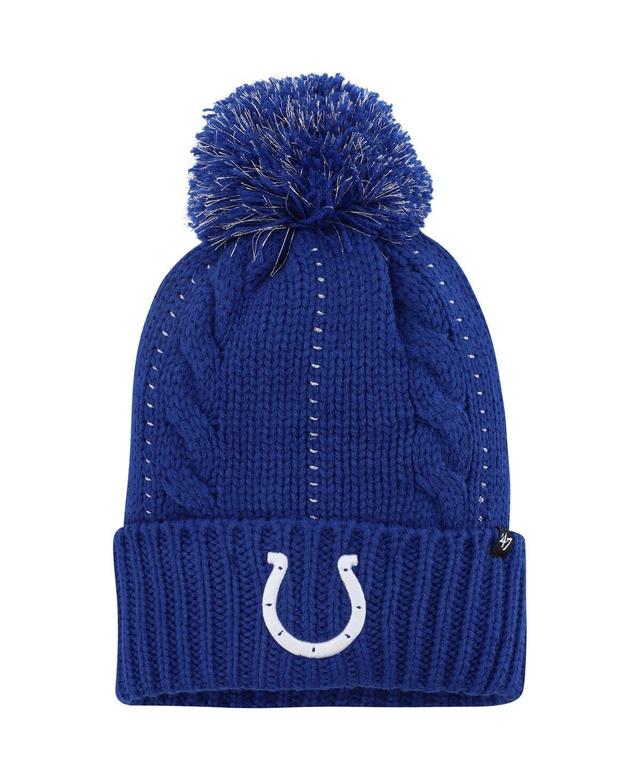 Womens 47 Royal Indianapolis Colts Bauble Cuffed Knit Hat with Pom Product Image